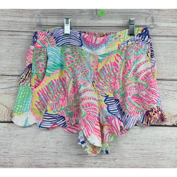 Lilly Pulitzer Floral Pull On Shorts Women's Size Small Multicolor - Picture 1 of 7